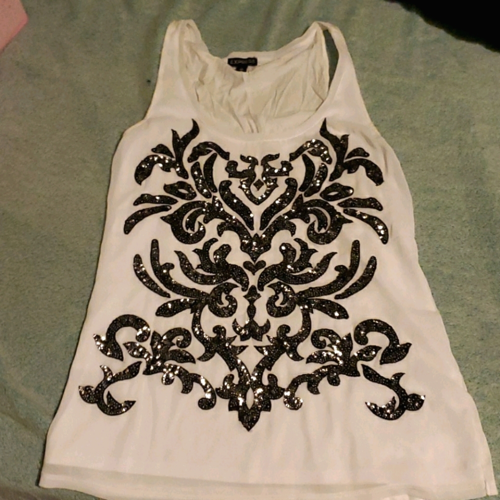 Sequined tank top